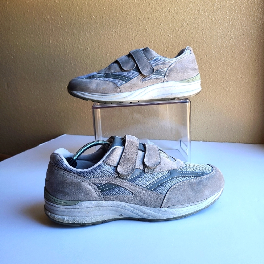 SAS Journey Mesh Gray Suede Walking Comfort Tripad Sneaker Shoes Men Size 12N